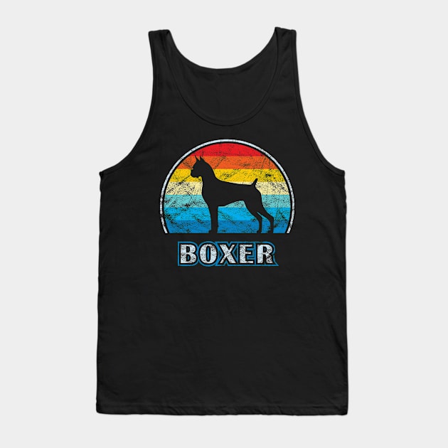 Boxer Vintage Design Dog Tank Top by millersye